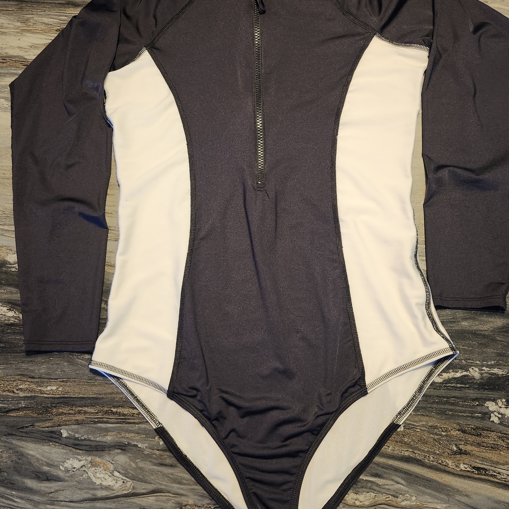 Skye Swimwear Black and White One Piece